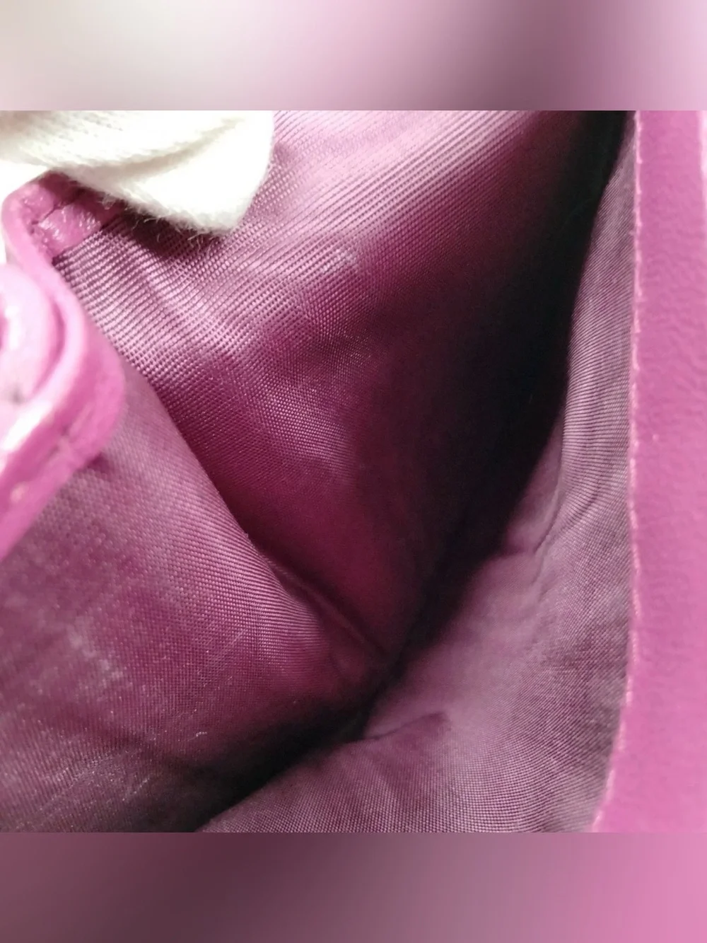 Miu Miu Matelasse Nappa Lambskin Leather Fuchsia Purple Trifold Wallet